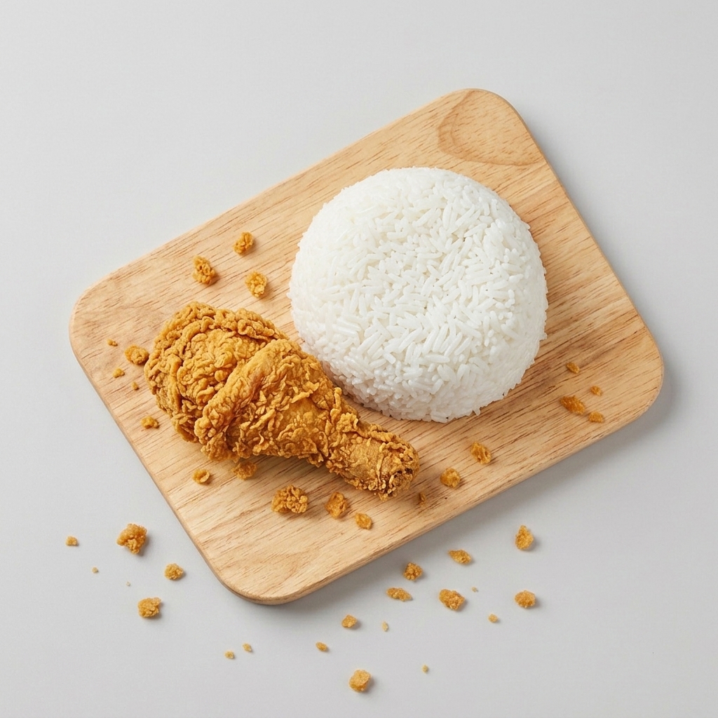 Paket Ngekrez Small – Nasi + Ayam Goreng Krispi (Paha Bawah / Sayap)