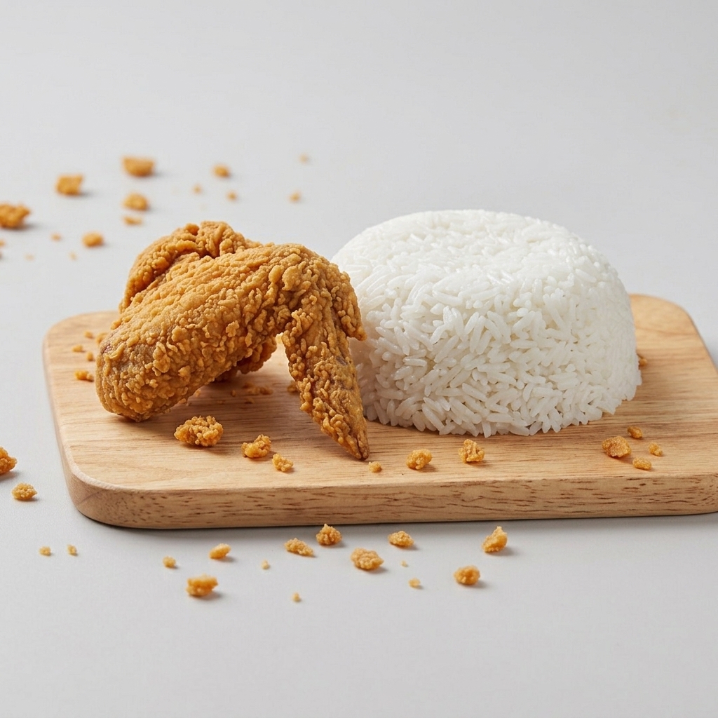 Paket Ngekrez Small – Nasi + Ayam Goreng Krispi (Paha Bawah / Sayap)