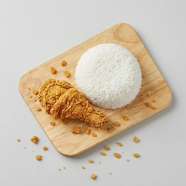 Paket Ngekrez Small – Nasi + Ayam Goreng Krispi (Paha Bawah / Sayap)