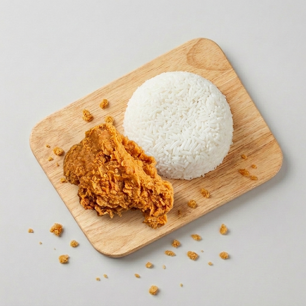 Paket Ngekrez Big – Nasi + Ayam Goreng Krispi (Paha atas / Dada)