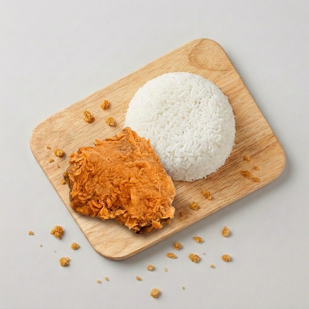 Paket Ngekrez Big – Nasi + Ayam Goreng Krispi (Paha atas / Dada)
