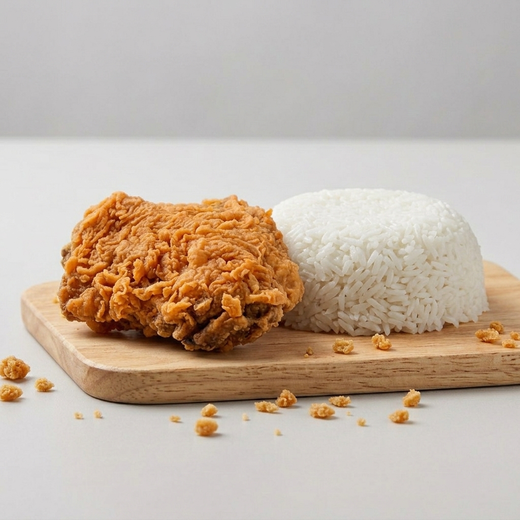 Paket Ngekrez Big – Nasi + Ayam Goreng Krispi (Paha atas / Dada)