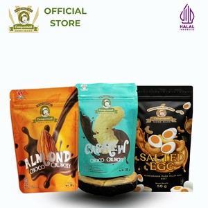 Souvenir Paket Hemat Cangcomak 3 in 1 Kacang Coklat Mete Coklat Almond Coklat Mede Salted Egg