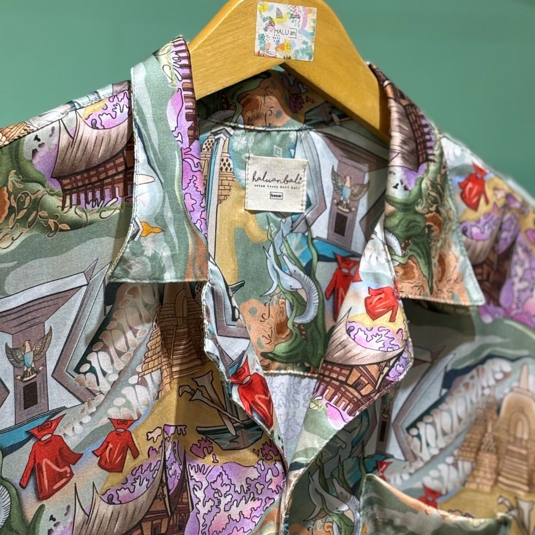 Kemeja Pria Tencel - Series Ruang Waktu - WIB (Waktu Indonesia Barat)