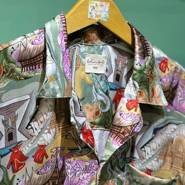 Kemeja Pria Tencel - Series Ruang Waktu - WIB (Waktu Indonesia Barat)