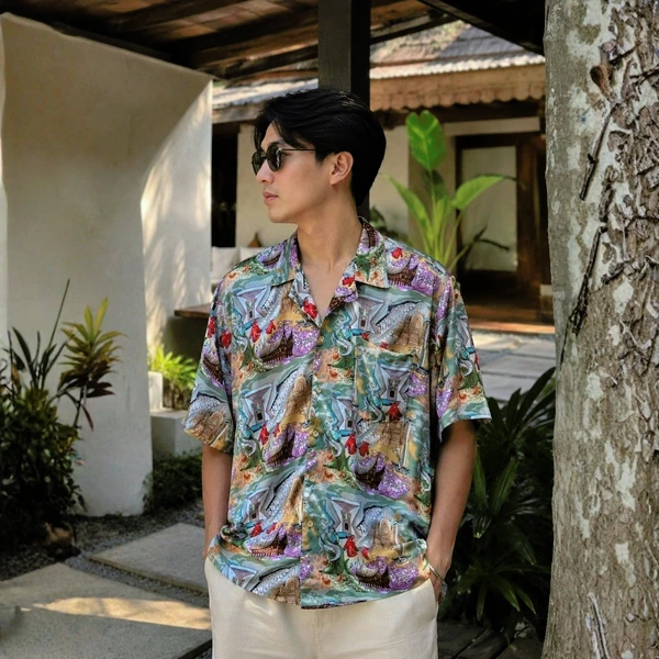 Kemeja Pria Tencel - Series Ruang Waktu - WIB (Waktu Indonesia Barat)