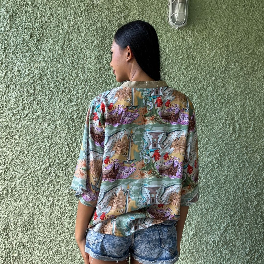 Blouse Kombinasi Tencel - Series Ruang Waktu - WIB (Waktu Indonesia Barat)