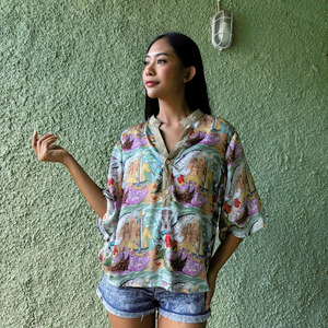 Blouse Kombinasi Tencel - Series Ruang Waktu - WIB (Waktu Indonesia Barat)