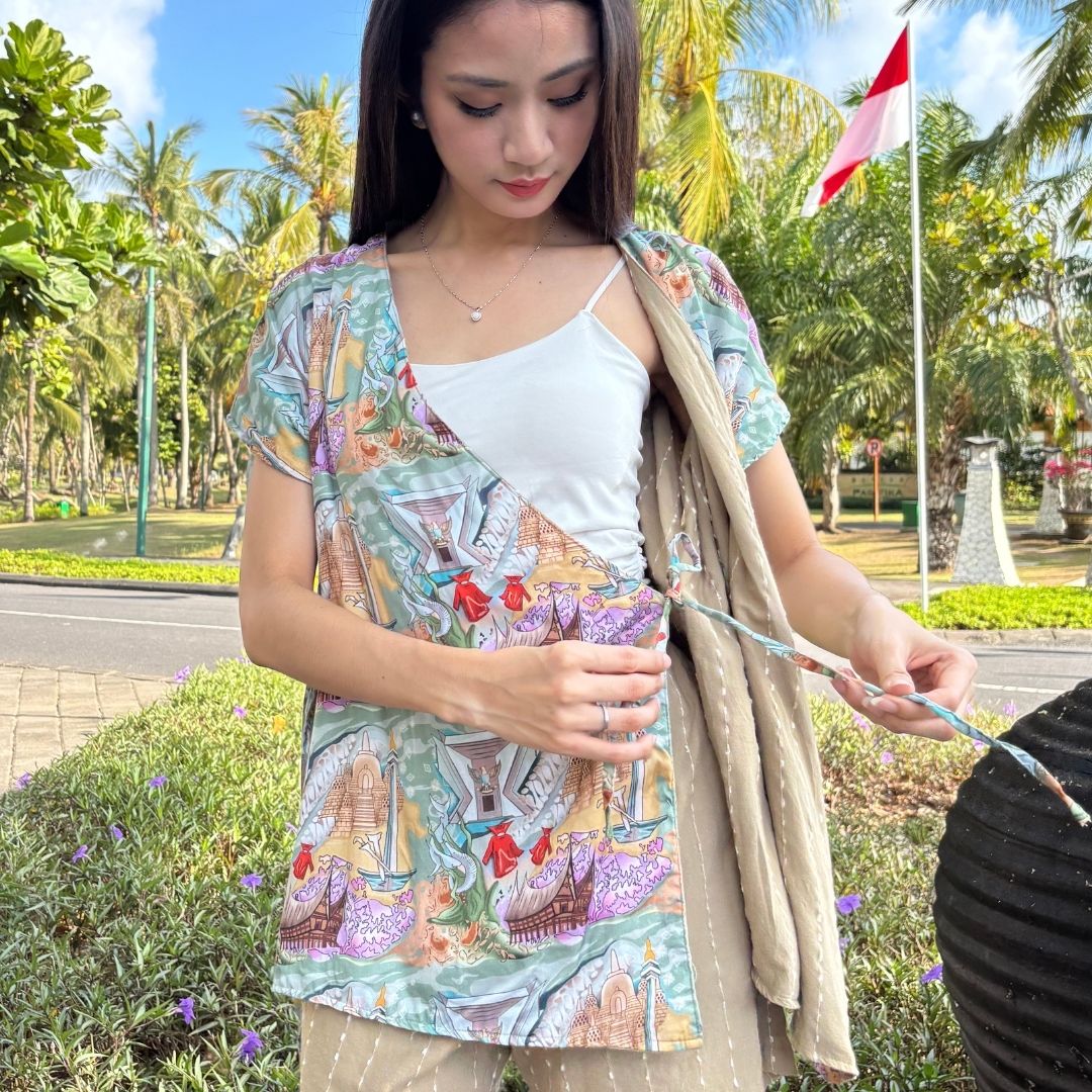 Outer Ikat Tencel - Series Ruang Waktu - WIB (Waktu Indonesia Barat)