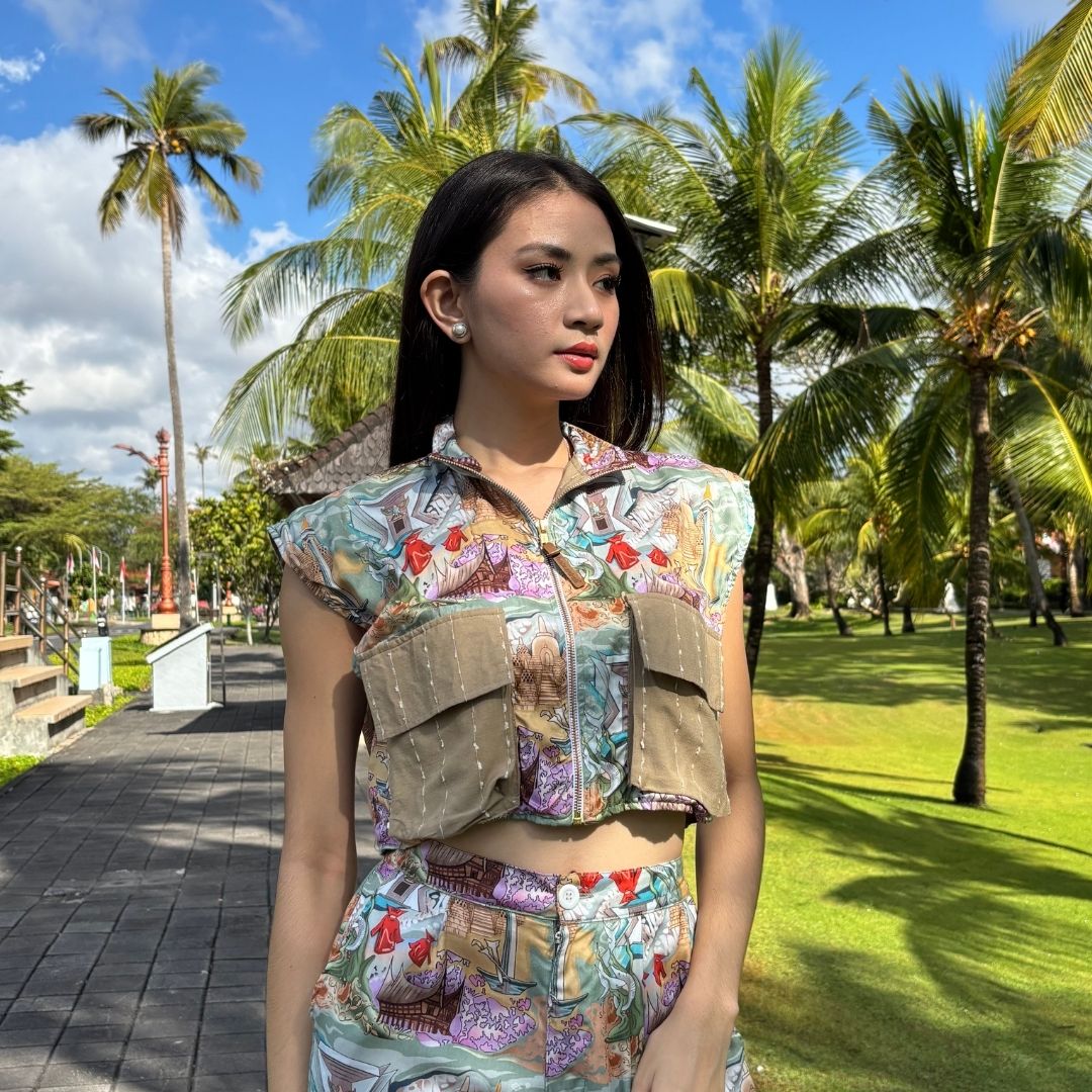 Vest Pocket Tencel - Series Ruang Waktu - WIB (Waktu Indonesia Barat)