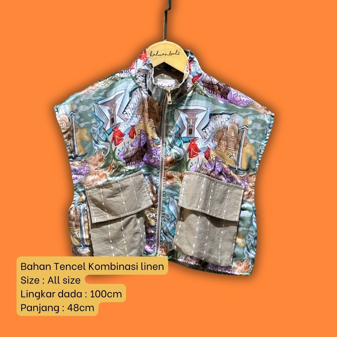 Vest Pocket Tencel - Series Ruang Waktu - WIB (Waktu Indonesia Barat)