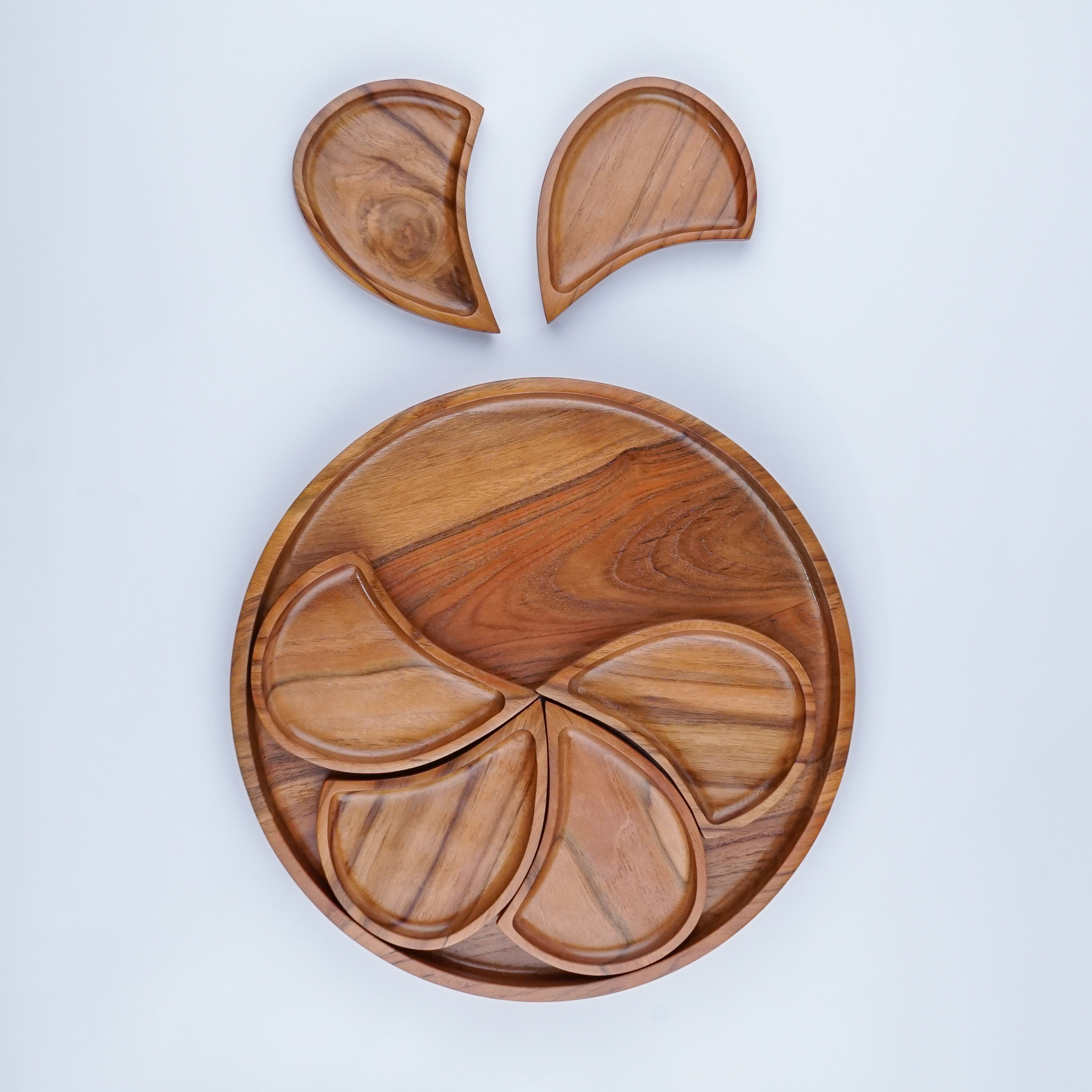 Wooden Plate CNC Flower Puzzle