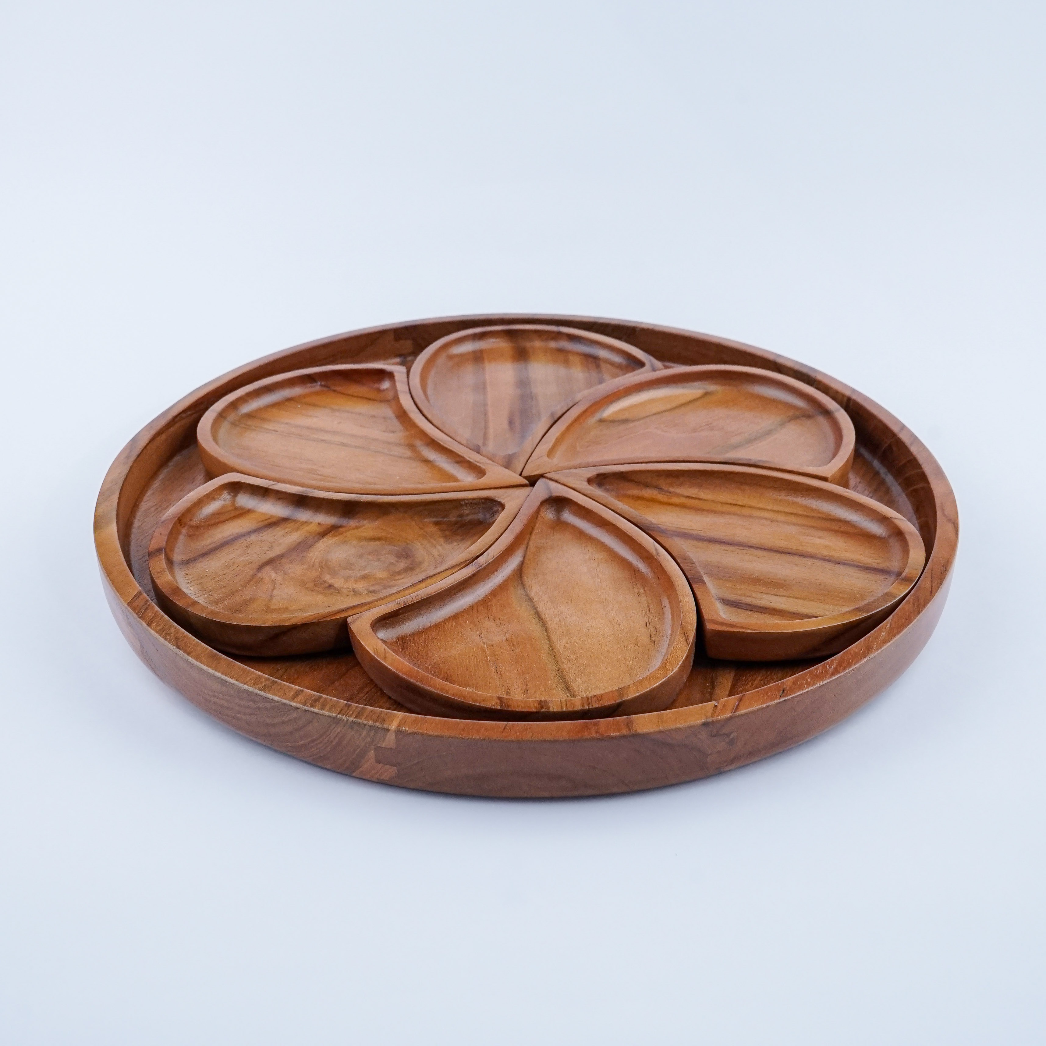 Wooden Plate CNC Flower Puzzle