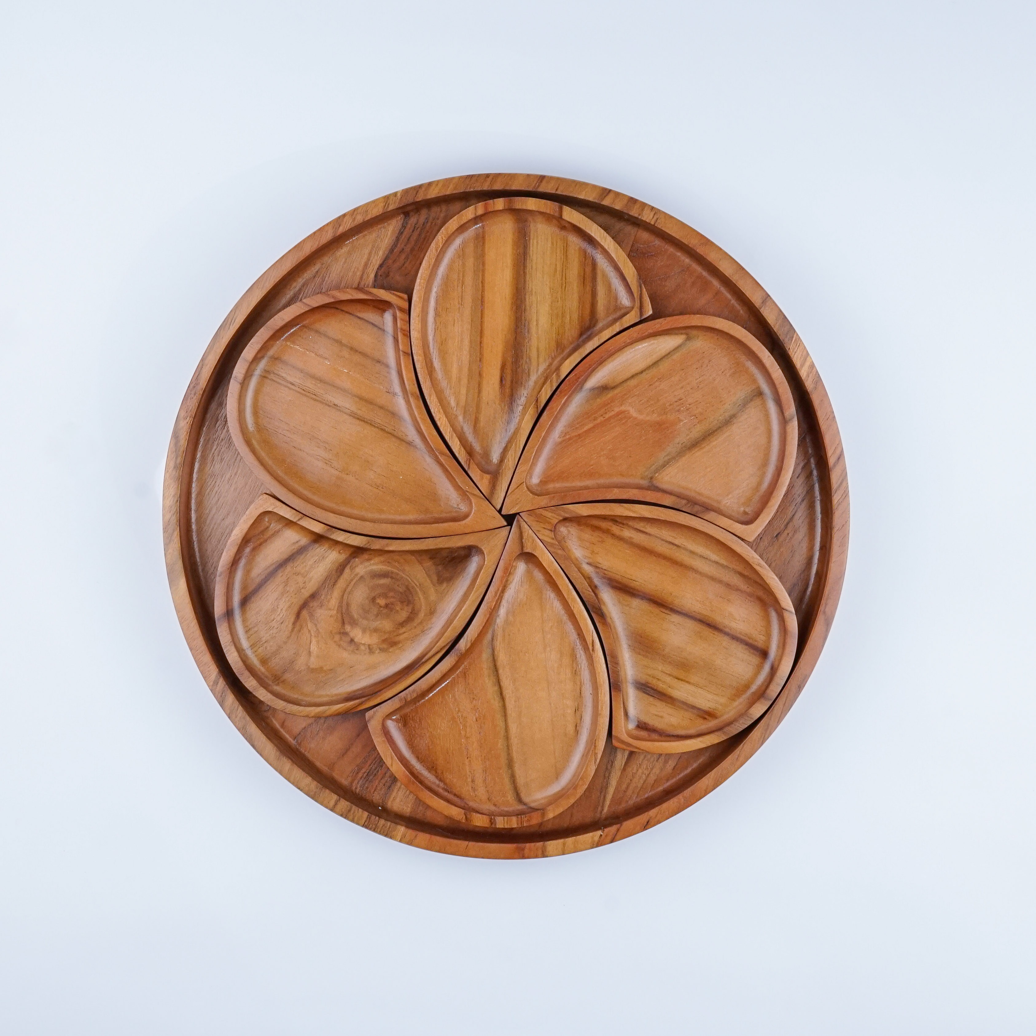 Wooden Plate CNC Flower Puzzle