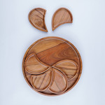 Wooden Plate CNC Flower Puzzle