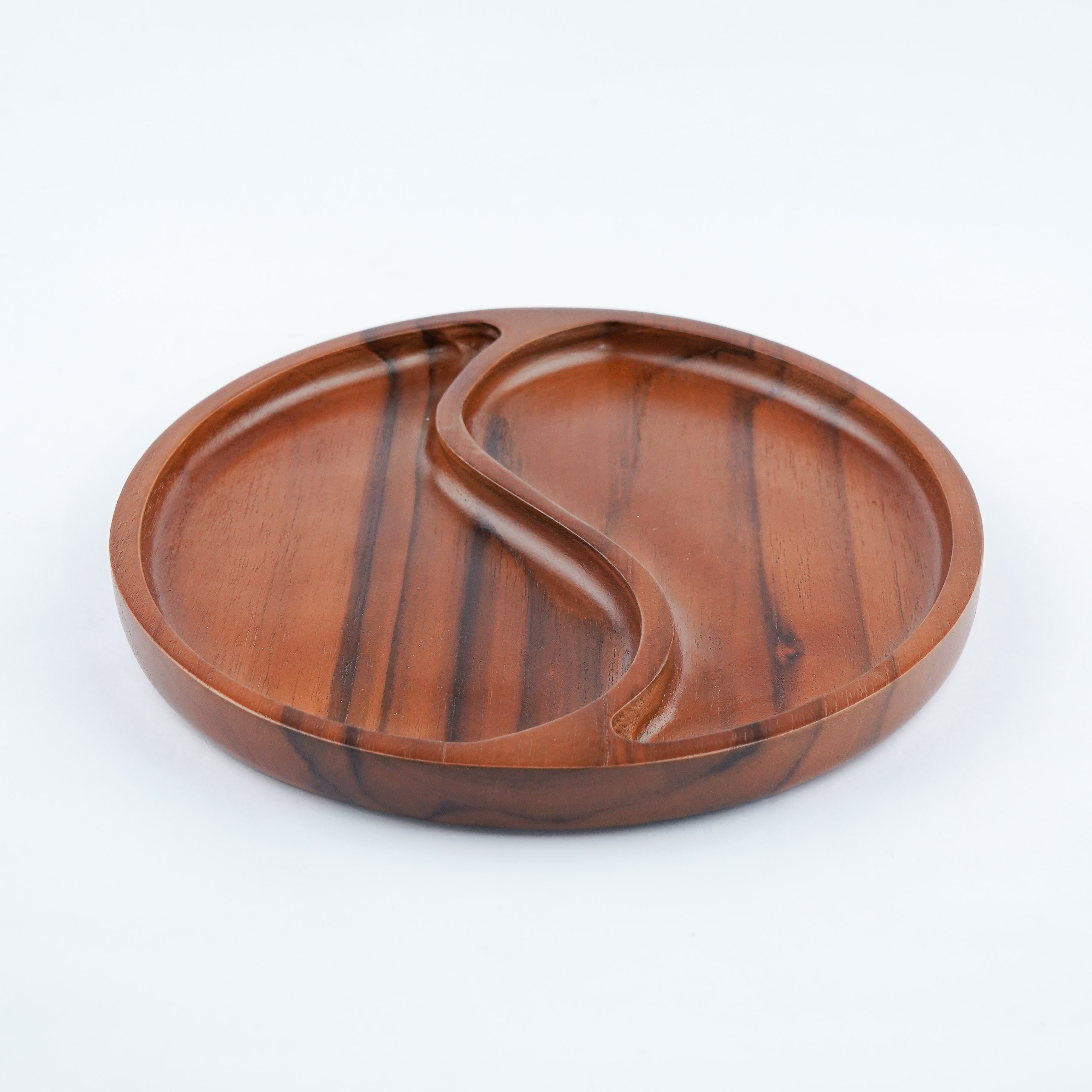 Wooden Plate CNC Ying Yang