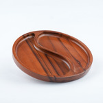 Wooden Plate CNC Ying Yang