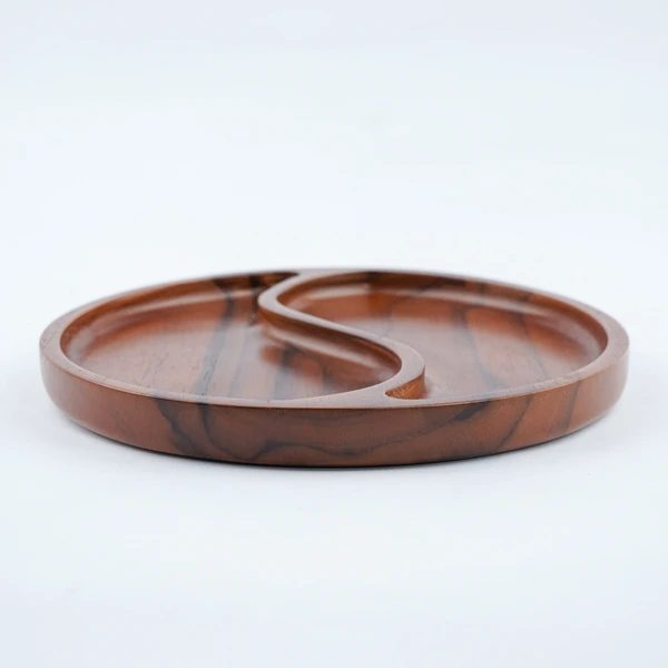 Wooden Plate CNC Ying Yang