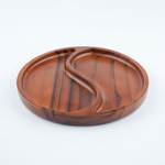 Wooden Plate CNC Ying Yang