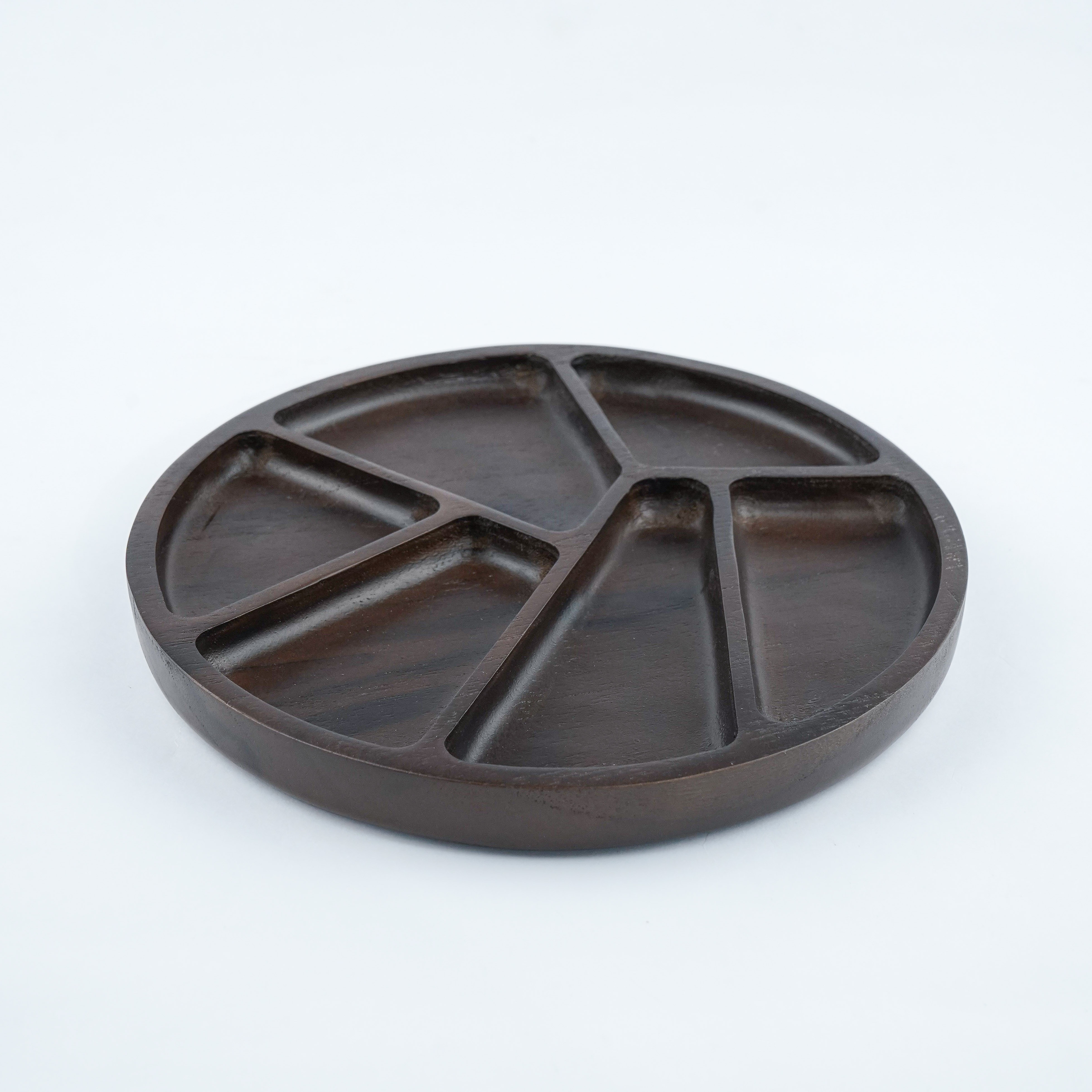 Wooden Plate CNC Six Triangle