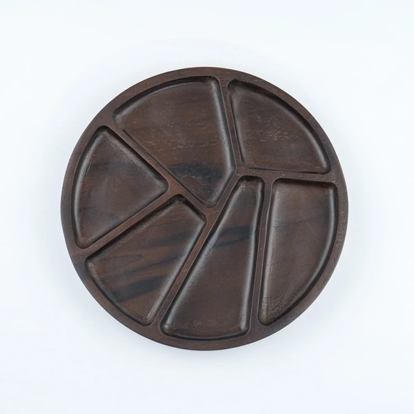 Wooden Plate CNC Six Triangle
