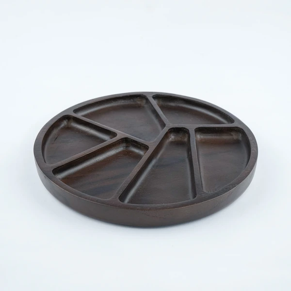 Wooden Plate CNC Six Triangle