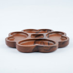 Wooden Plate CNC Semanggi Leaf