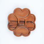 Wooden Plate CNC Semanggi Leaf