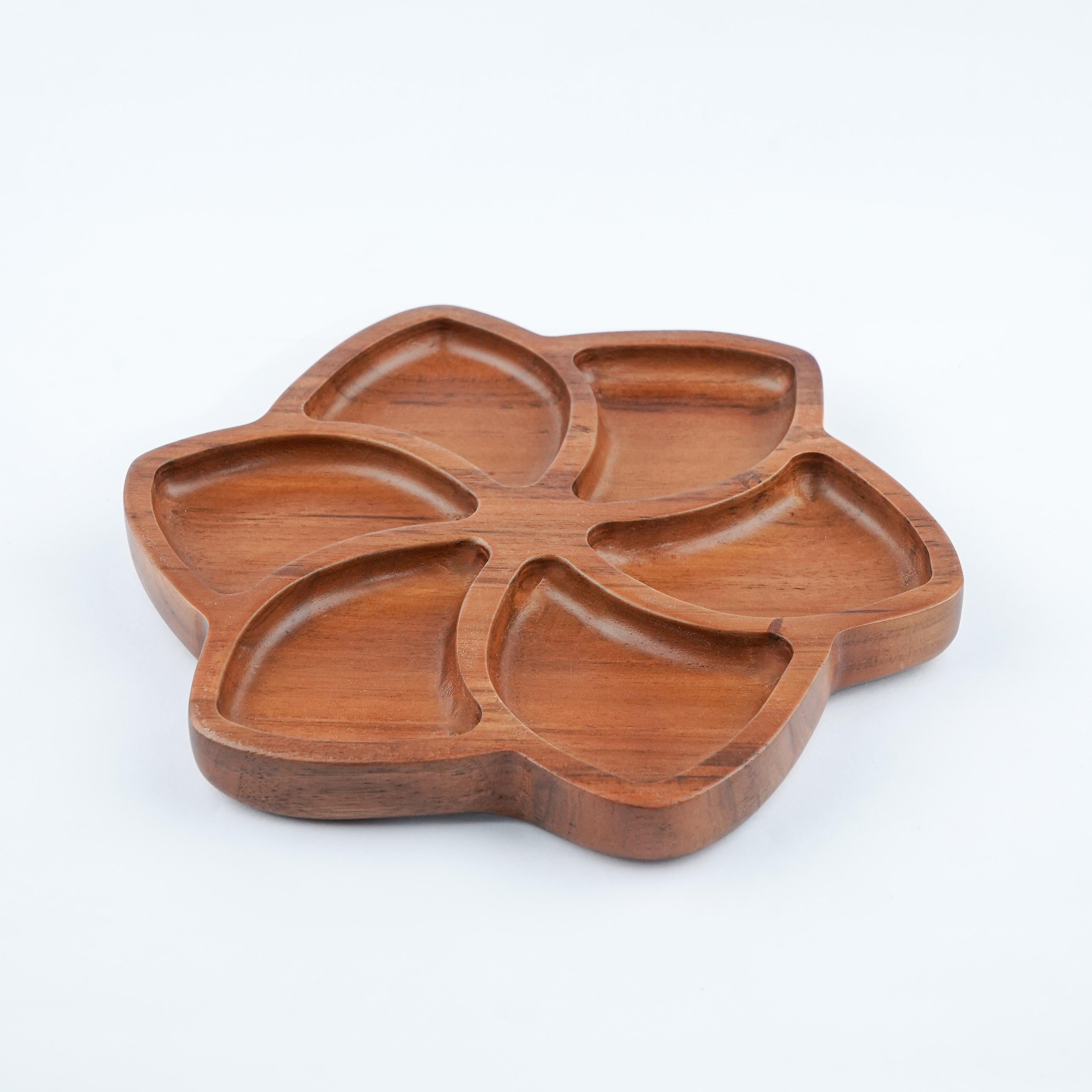 Wooden Plate CNC Blooming Flower