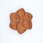 Wooden Plate CNC Blooming Flower