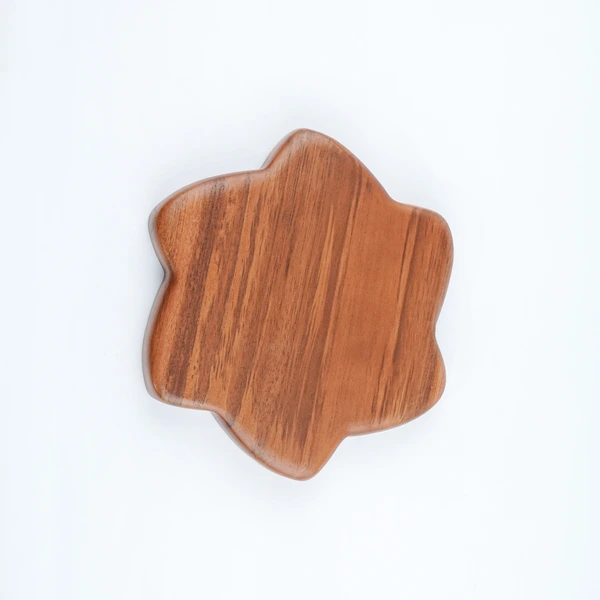 Wooden Plate CNC Blooming Flower