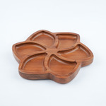 Wooden Plate CNC Blooming Flower