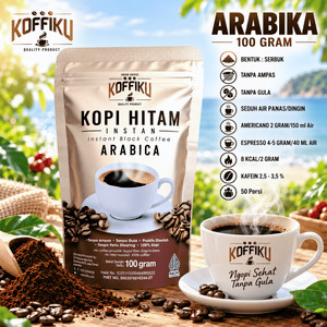 ARABIKA 100 gram Spray Dried Instan Coffee / Kopi Hitam Tanpa Ampas