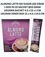 ALMOND LATTE No Sugar 150 gram / ALMOND LATTE Kopimix Tanpa Gula / Minuman Serbuk Kopi Krimer rasa Almond
