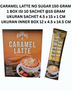 CARAMEL LATTE No Sugar 150 gram / CARAMEL LATTE Kopimix Tanpa Gula / Minuman Serbuk Kopi Krimer rasa Caramel