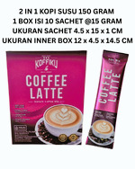 2 IN 1 KOPI SUSU (COFFEE LATTE) No Sugar 150 gram / 2 IN 1 KOPI SUSU COFFEE LATTE Kopimix Tanpa Gula / Minuman Serbuk Kopi Susu Krimer
