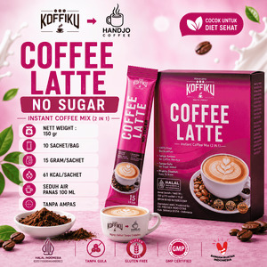 2 IN 1 KOPI SUSU (COFFEE LATTE) No Sugar 150 gram / 2 IN 1 KOPI SUSU COFFEE LATTE Kopimix Tanpa Gula / Minuman Serbuk Kopi Susu Krimer