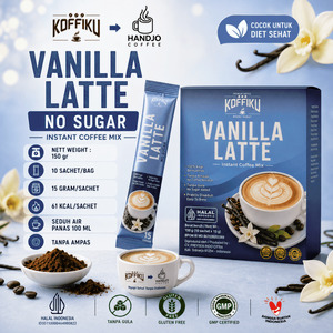 VANILLA LATTE No Sugar 150 gram / VANILLA LATTE Kopimix Tanpa Gula / Minuman Serbuk Kopi Susu (Vanilla)