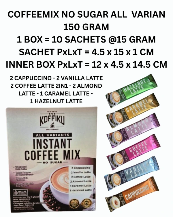 ALL VARIAN KOPIMIX No Sugar 150 gram / ALL VARIAN Kopimix Tanpa Gula / Minuman Serbuk Kopi Susu Krimer ALL VARIAN