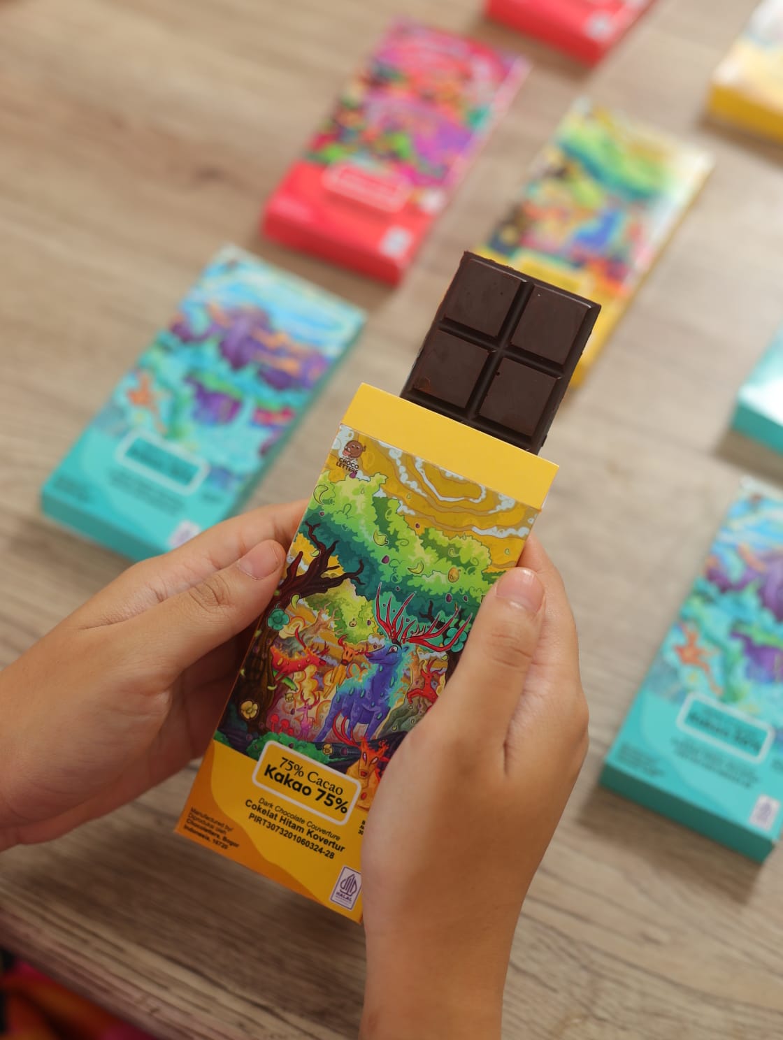 Chocolate Bar Couverture 75% Dark Chocolate Premium Cokelat Batangan 30 gram - Chocoletters