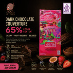 Chocoletters Chocolate Bar Couverture 65% Dark Chocolate Premium Cokelat Batangan 30 gram