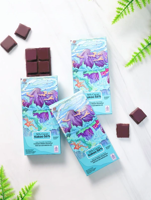 Choco Letters Dark Chocolate Couverture 56% Cacao Kakao 30 Gram Halal