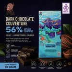 Choco Letters Dark Chocolate Couverture 56% Cacao Kakao 30 Gram Halal