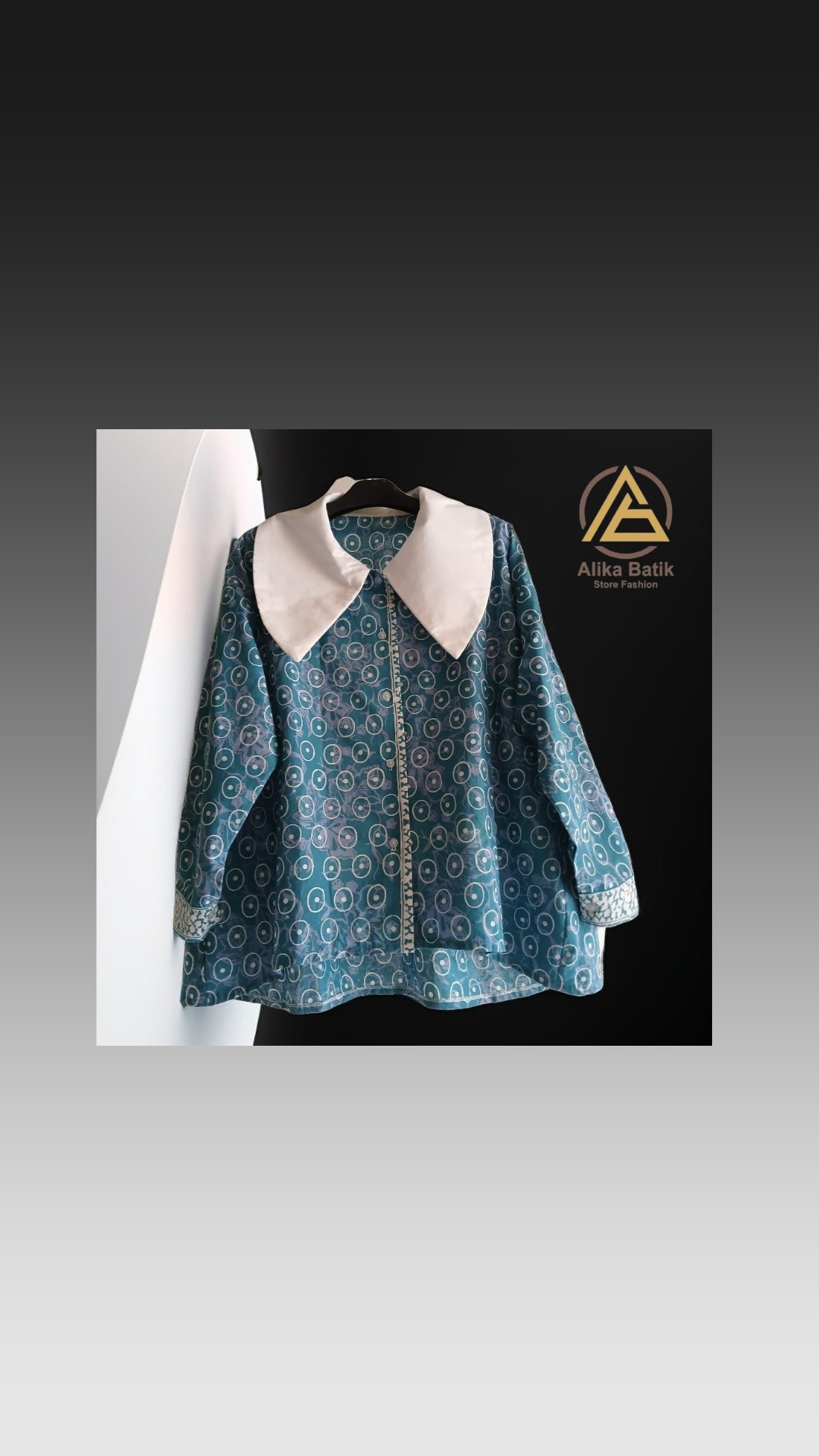 Blouse Batik Kerah Peter Pan