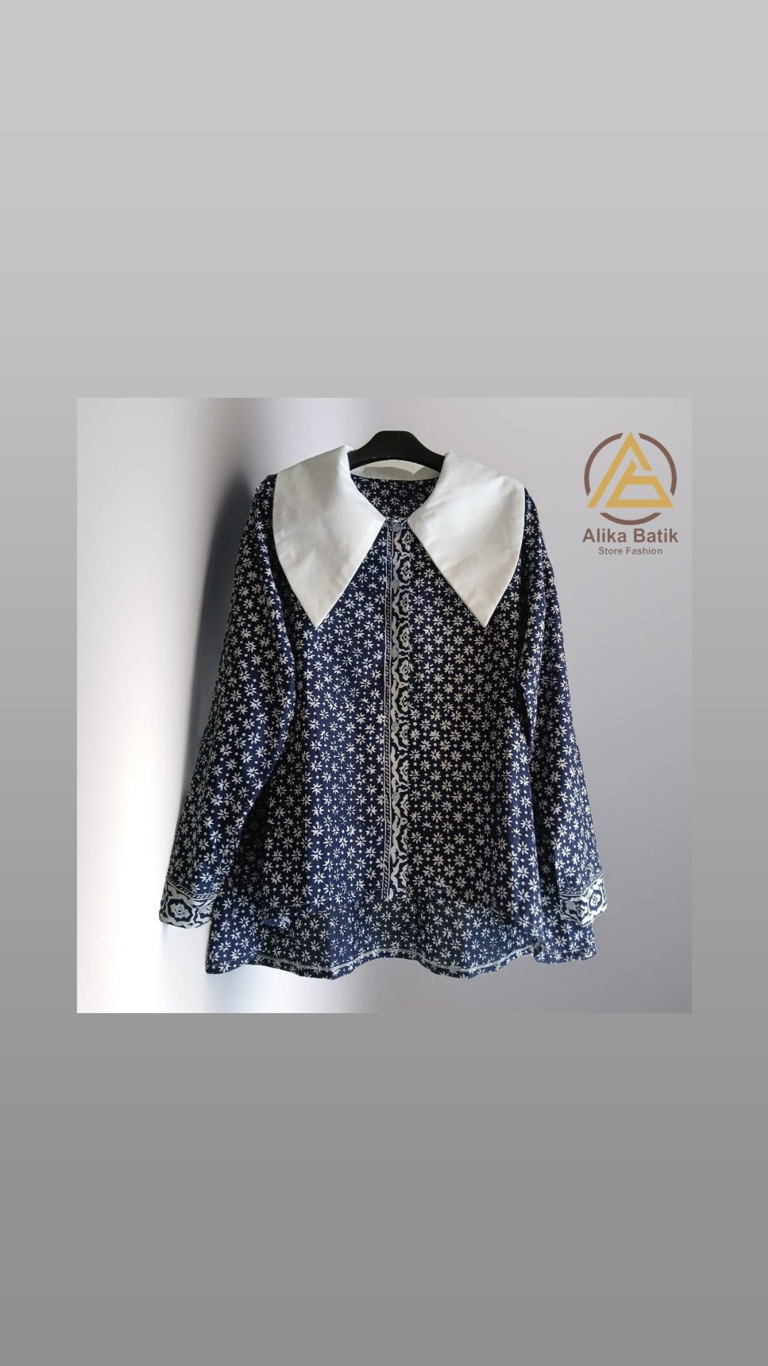 Blouse Batik Kerah Peter Pan