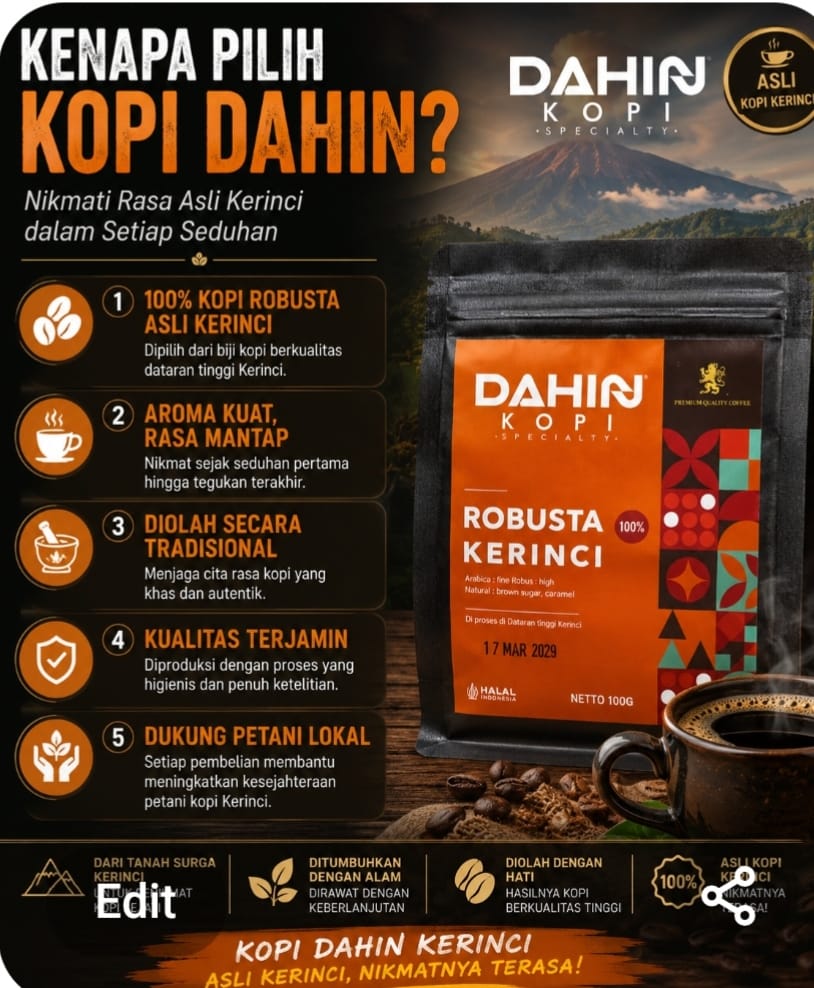 Kopi Dahin Kerinci Premium