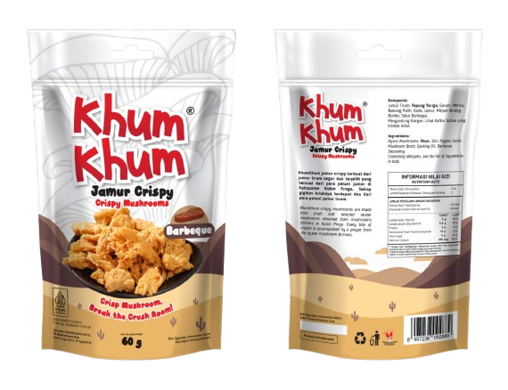 Keripik Jamur Tiram KhumKhum Barbeque 60Gram