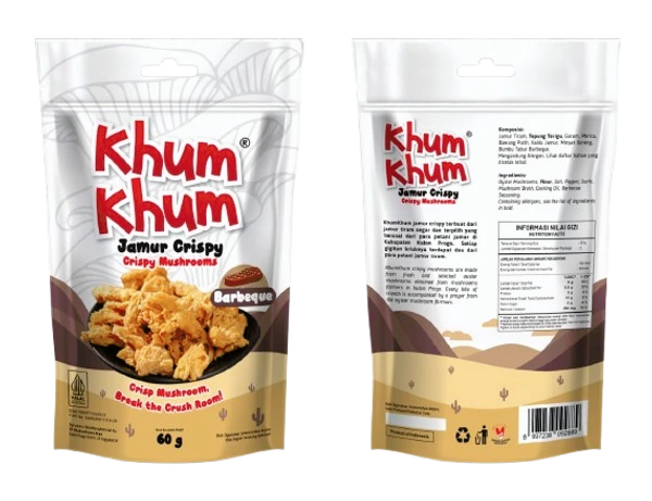Keripik Jamur Tiram KhumKhum Barbeque 60Gram