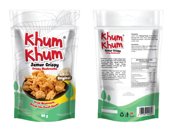 Keripik Jamur Tiram KhumKhum Original 60Gram