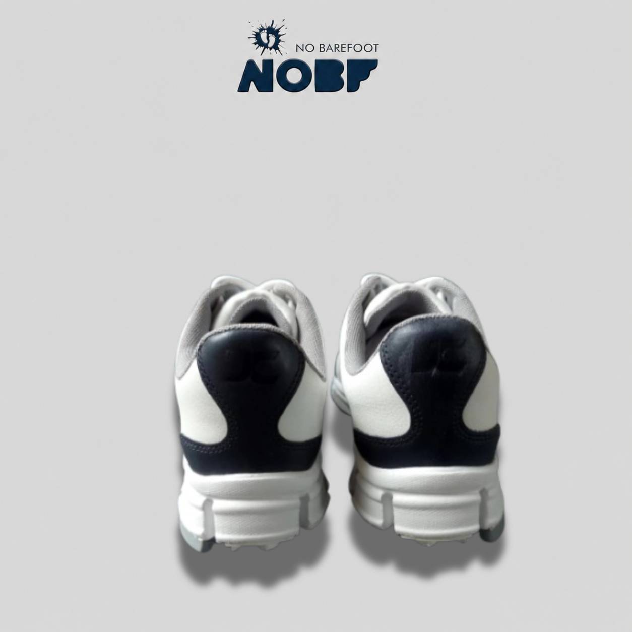 JC by NOBF Women's Golf Shoes White Navy | Lightweight, Water Resistant, Stable Grip